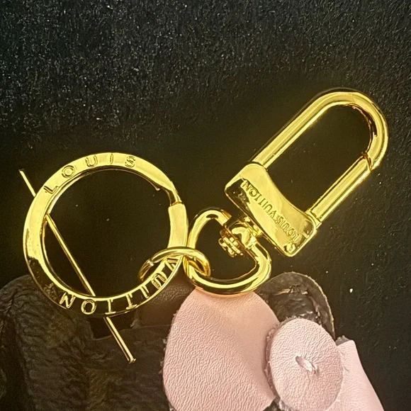 Brand new upcycled Louis Vuitton Hello Kitty Key Holder - Brown and Pink